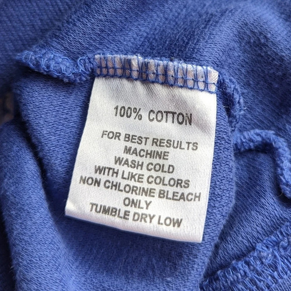 Vintage Brown Golf Eagle's Pointe Golf Club Blue & White 1/4 Zip Sweater Men's L - Picture 8 of 9